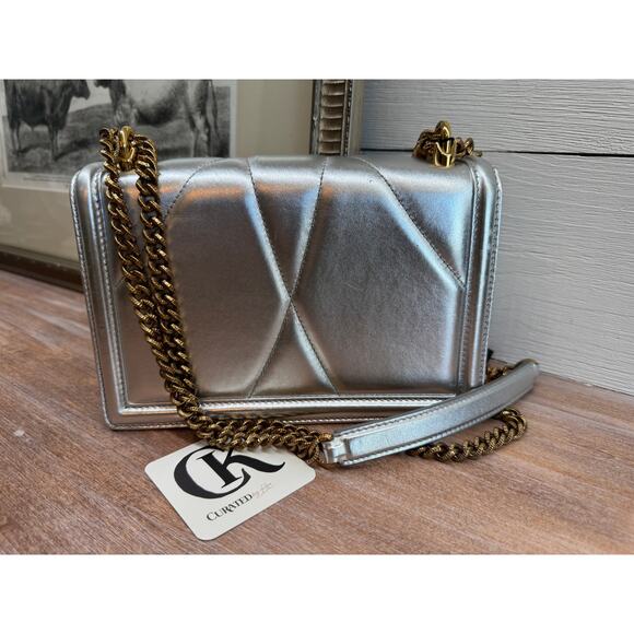 Dolce & Gabbana Silver Small Devotion Bag EUC - Picture 4 of 8